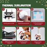 3" Sublimation MDF Ornament Blanks – Round Double-Sided Christmas Ornaments